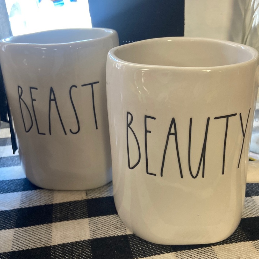 Set of Rae Dunn Mugs BEAUTY & BEAST